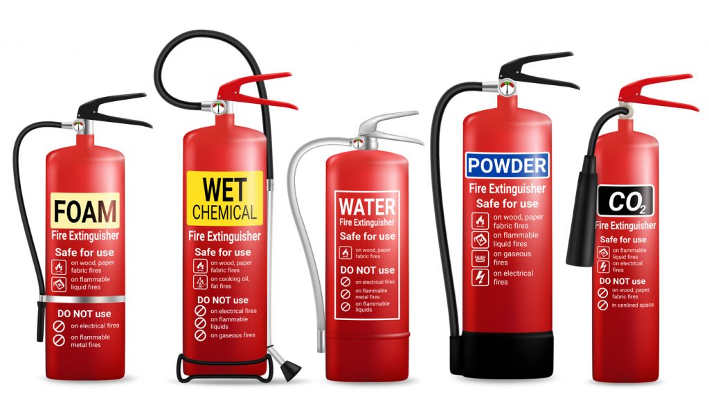 types of fire extinguisher